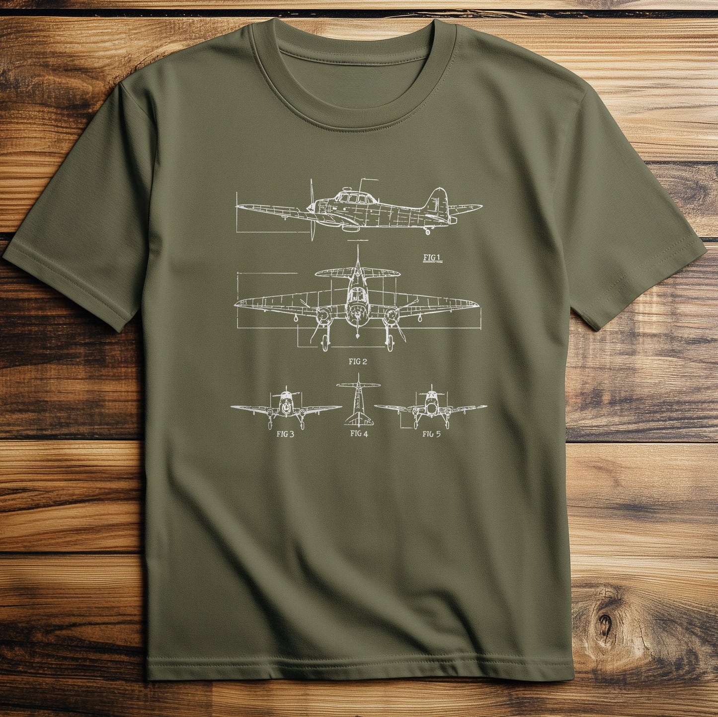 Plane Blueprint - T-Shirt