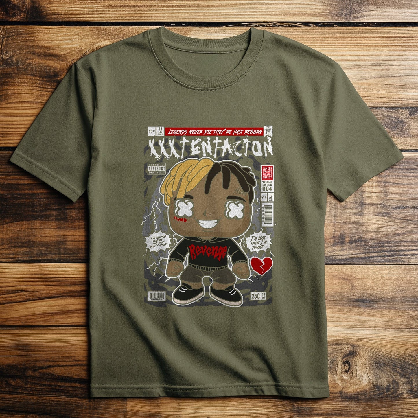 XXXTENTACION Cartoon Character T-Shirt