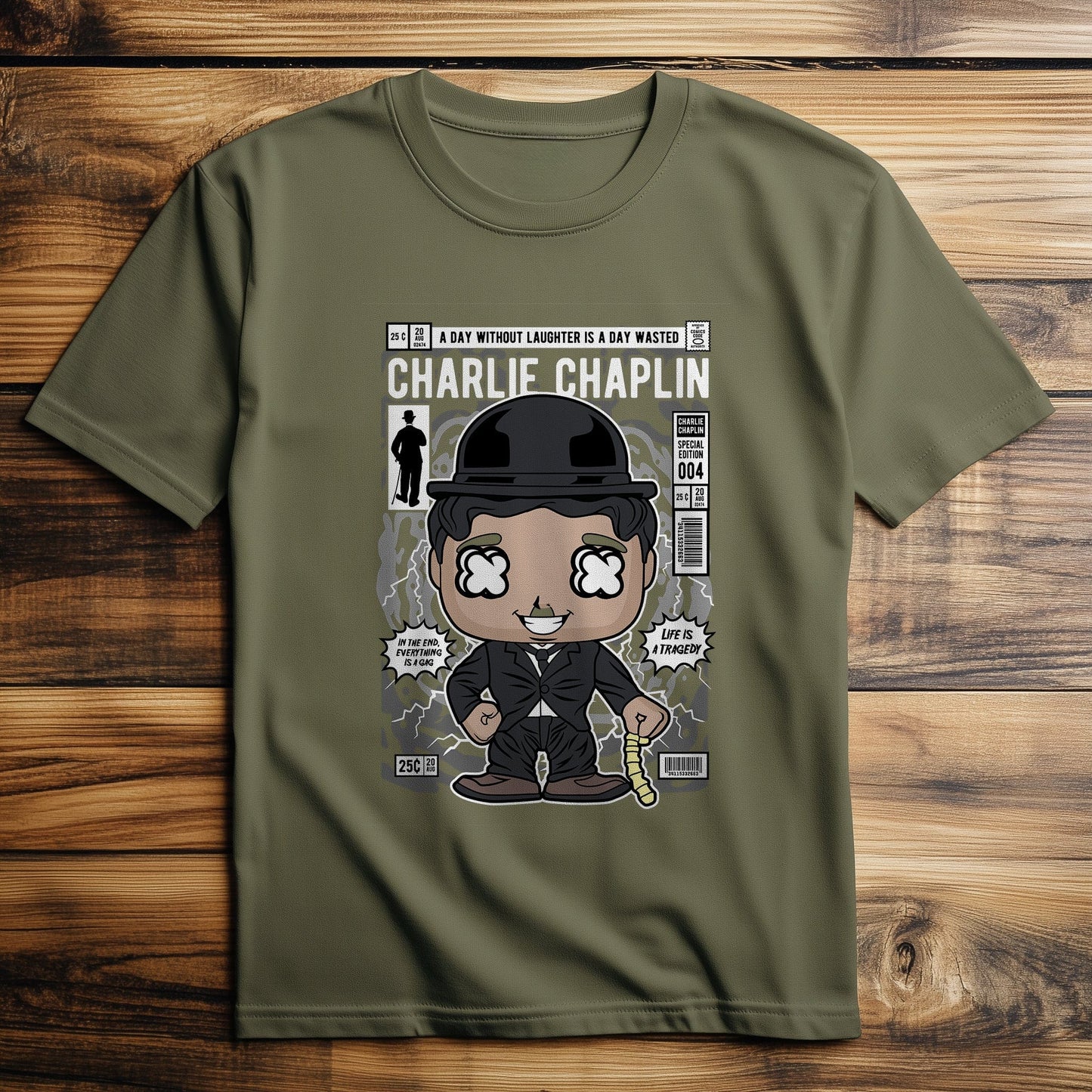 Charlie Chaplin Laugh Out Loud T-Shirt