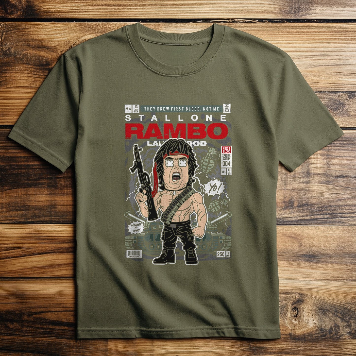 John Rambo Cartoon T-shirt