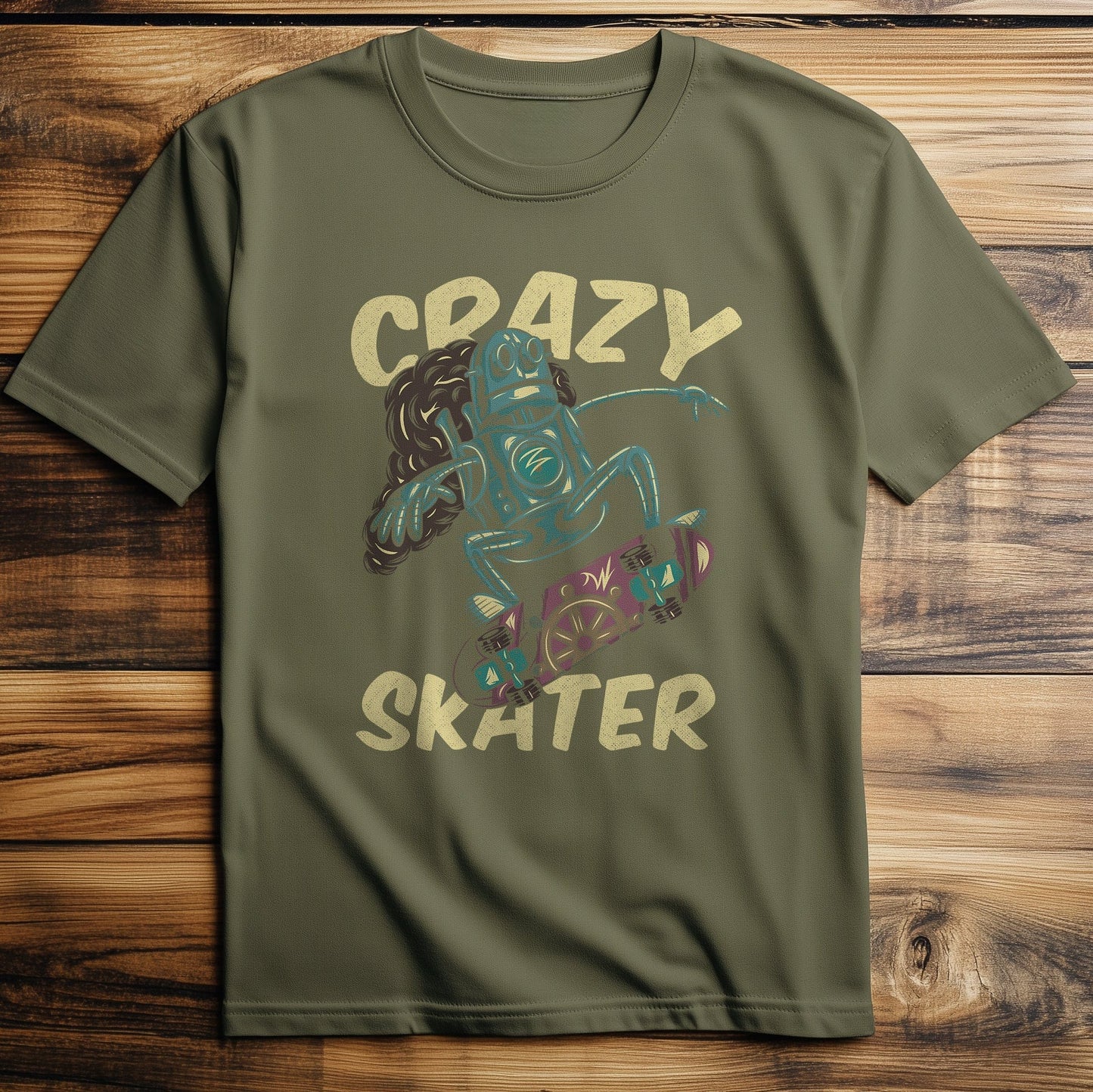 Robot 3 T-Shirt Skateboarding Bots