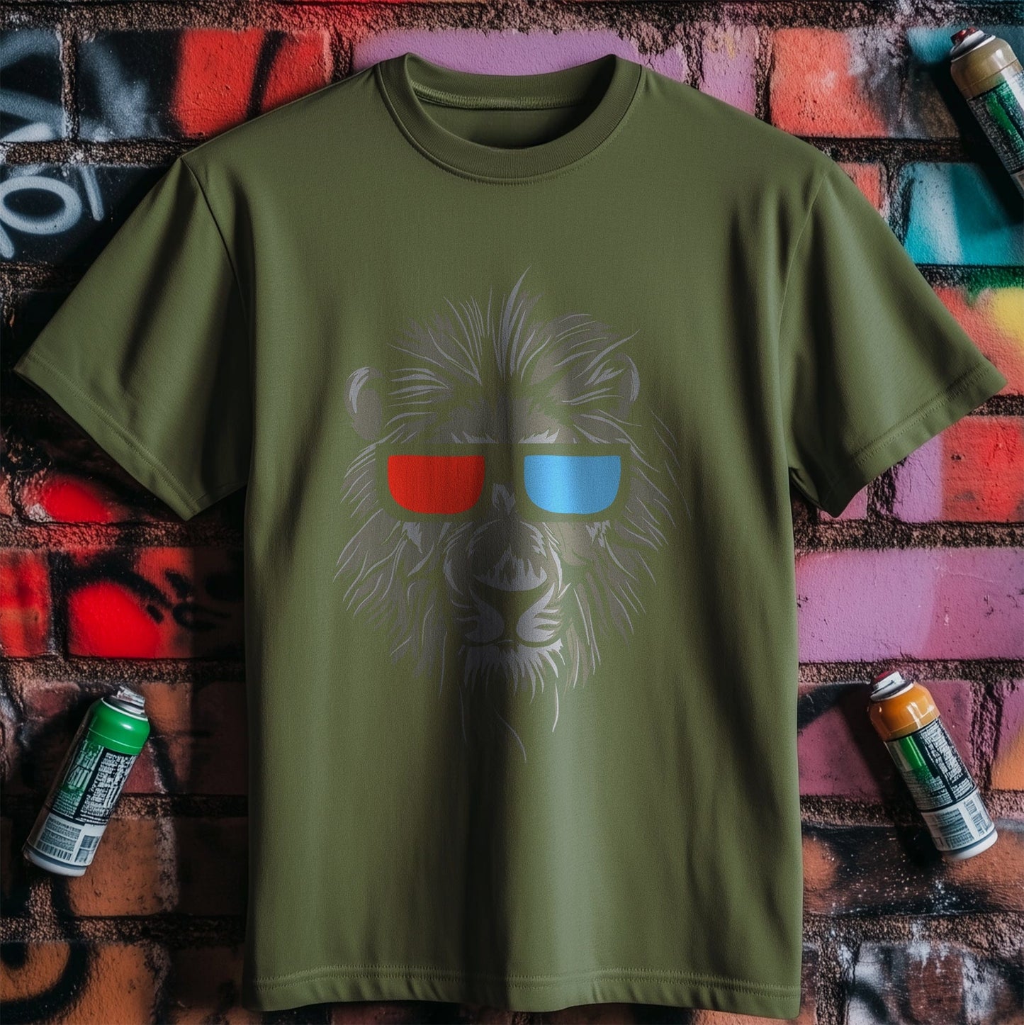 3D Lion Head T-Shirt - Roaring Fun!