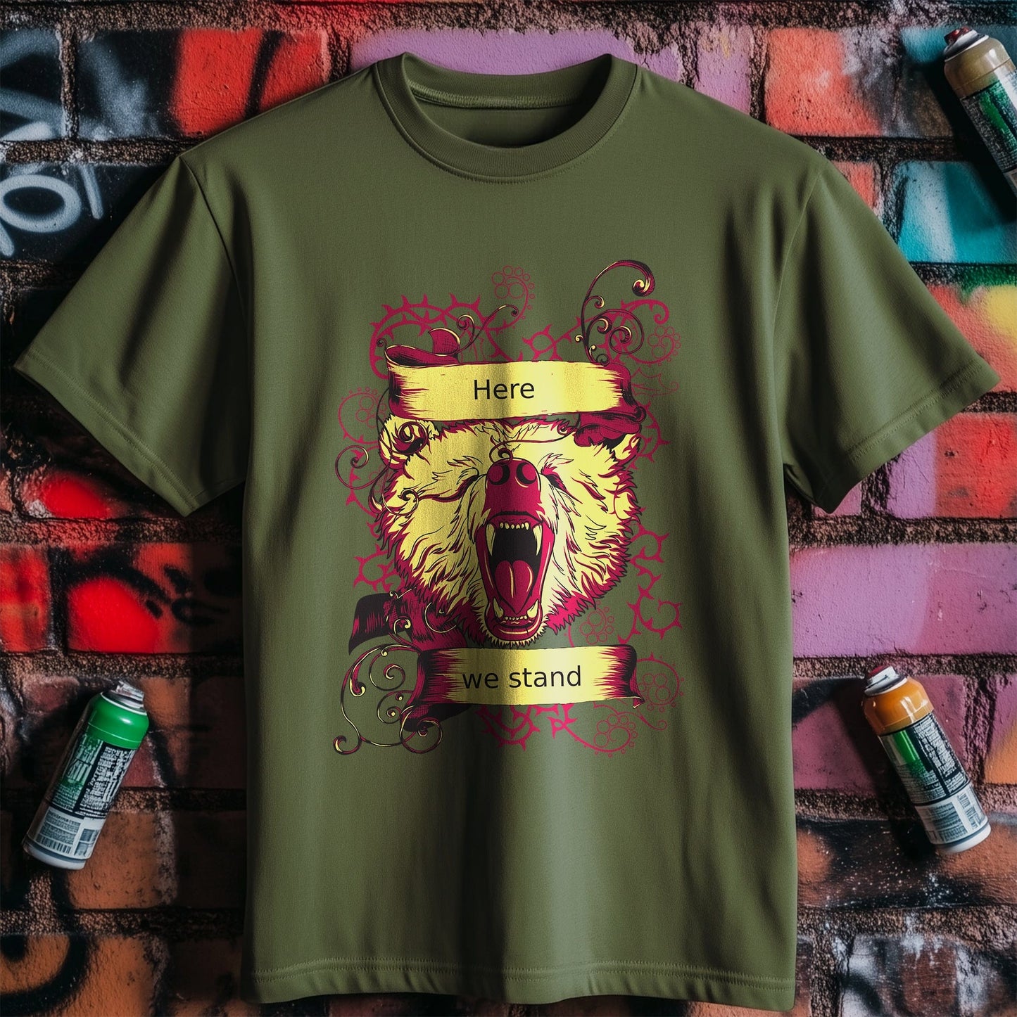 Here We Stand Bear T-shirt -