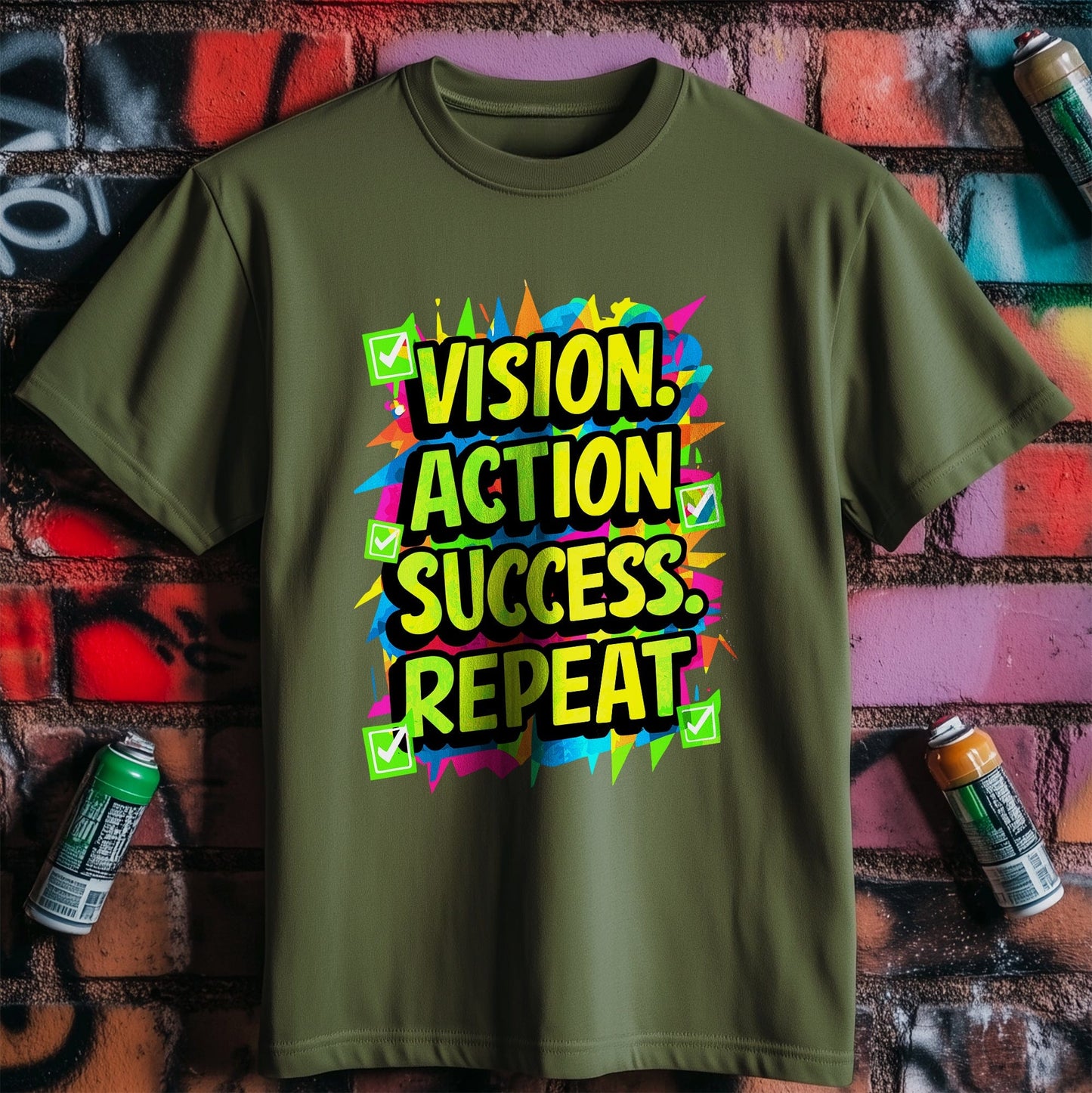 Motivation 40 Vision, Action, Success, Repeat T-shirt