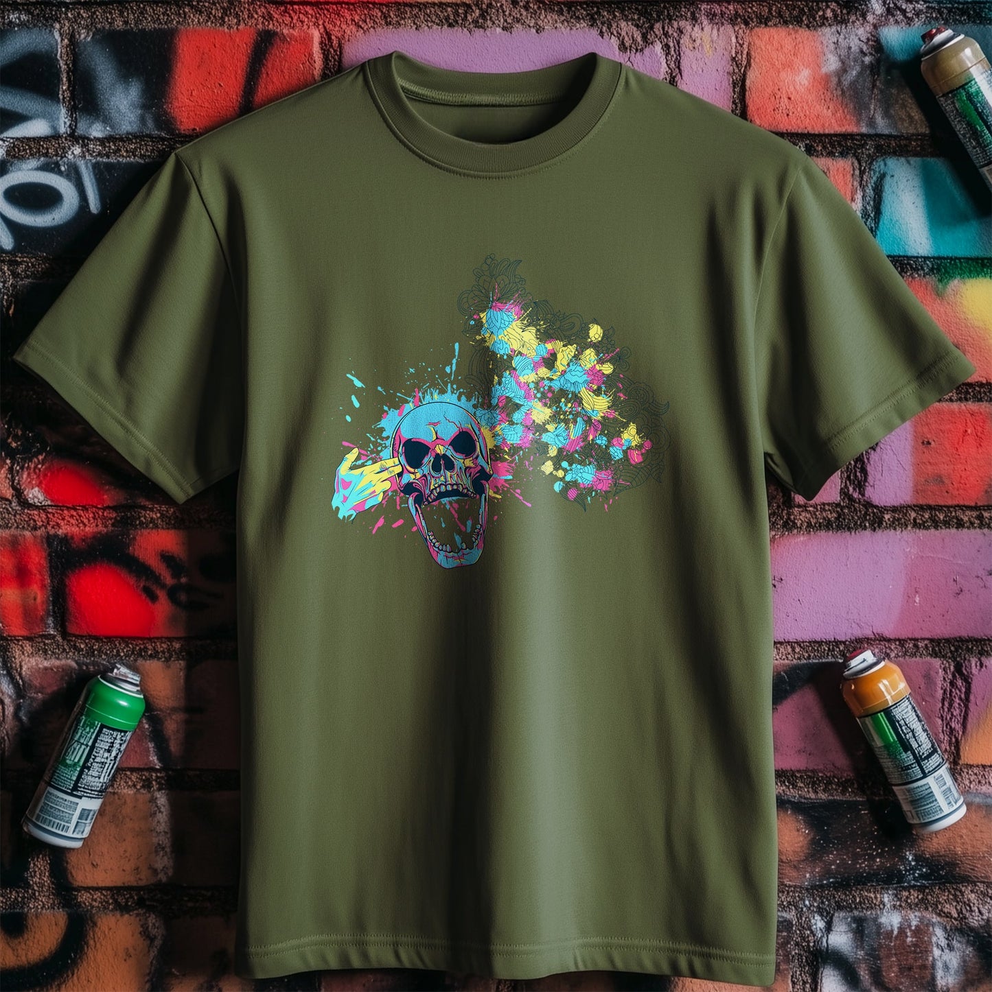 Skull Paint Bullet T-Shirt - Unleash