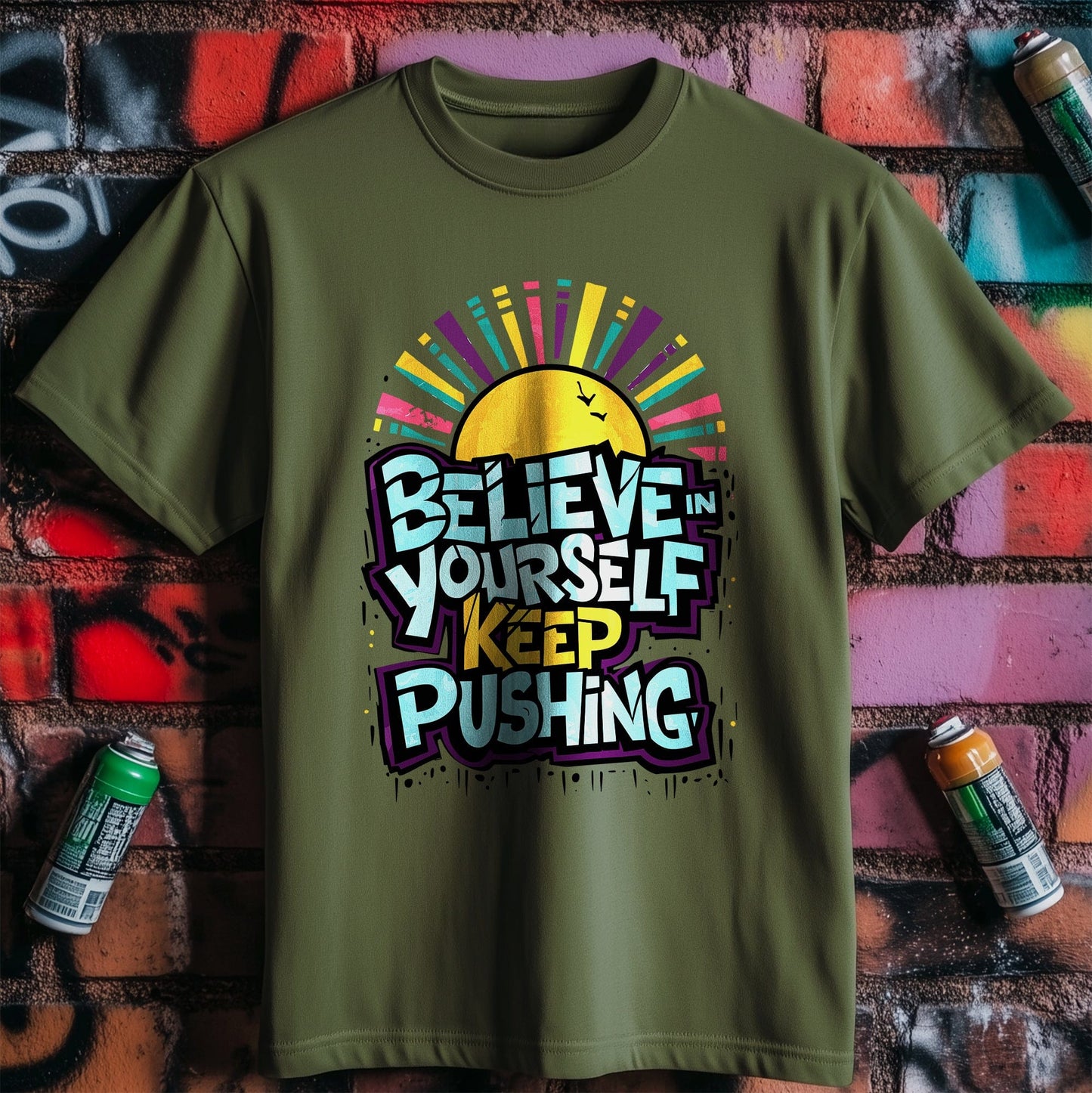 Motivation 84 T-Shirt Believe in Yourself, Keep Pushing!