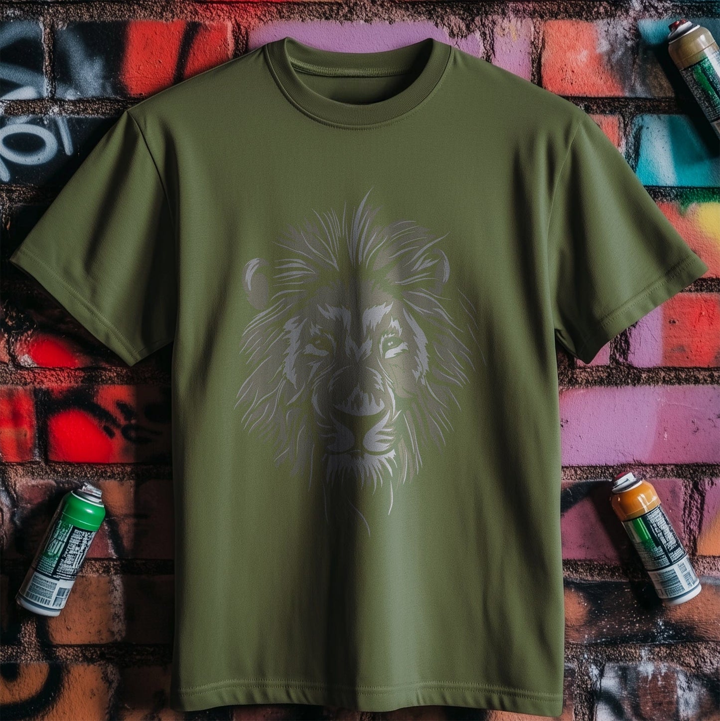 Detailed Lion Head T-shirt -