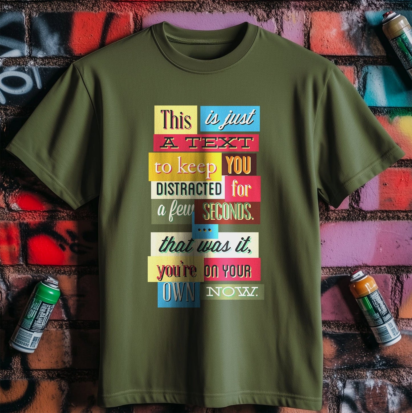 Distarcted Text T-shirt
