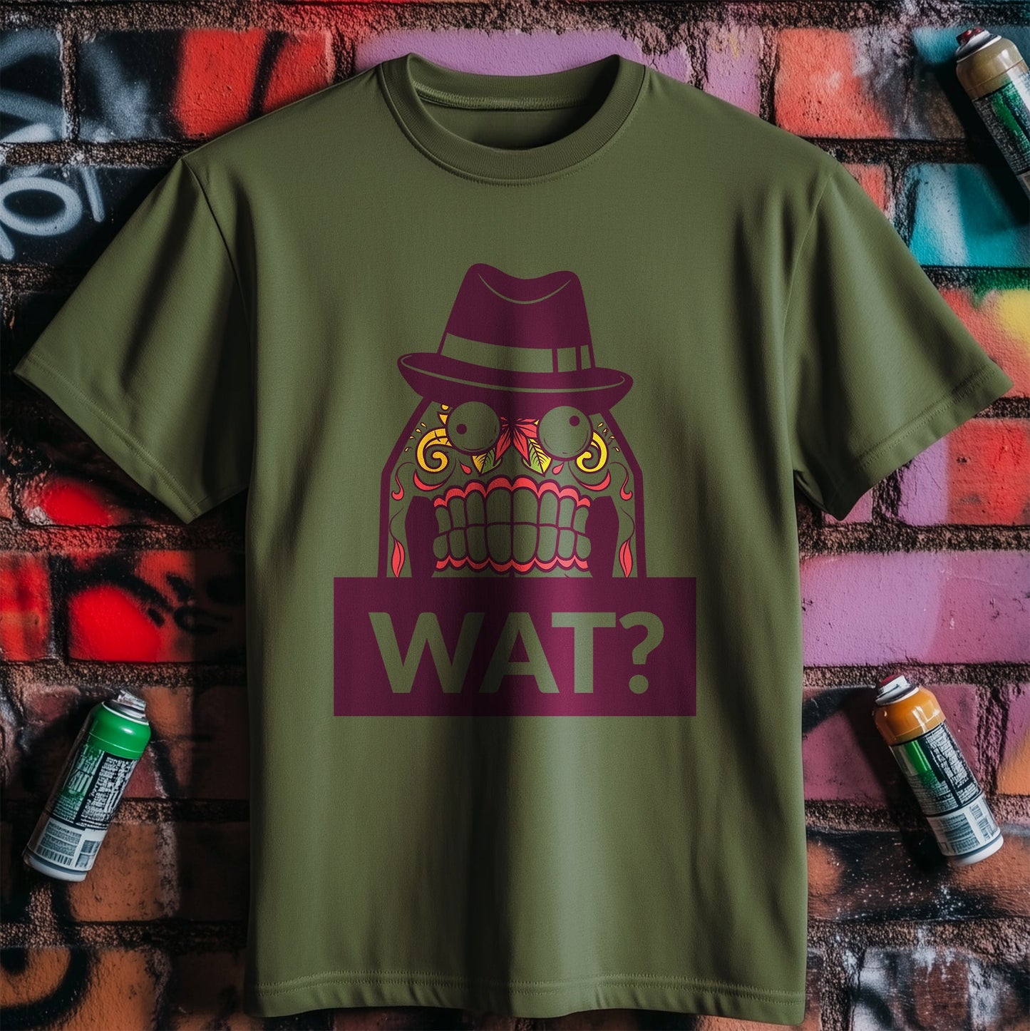 WAT? Skull & Hat T-Shirt