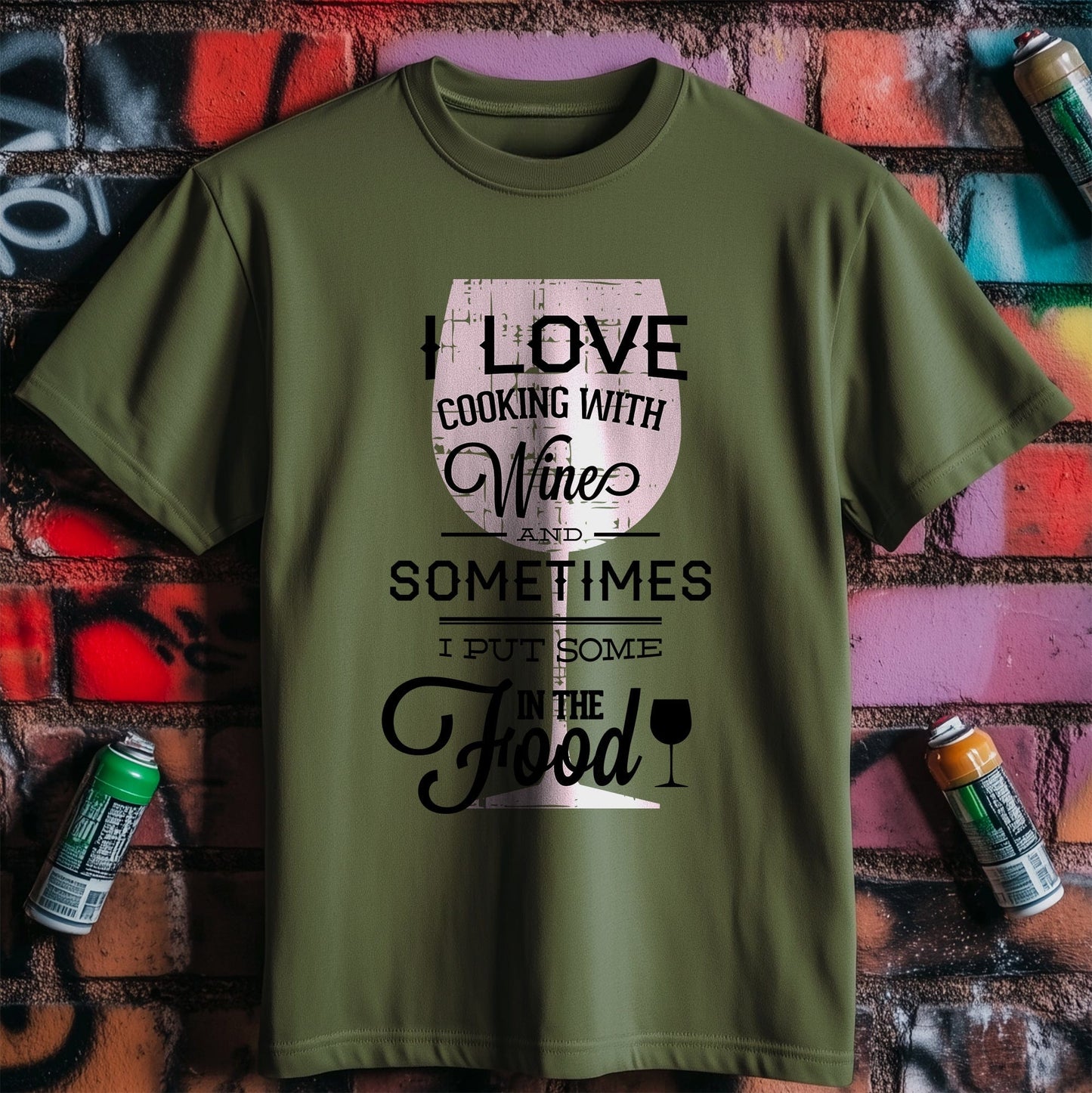 I Love Cooking With Wine T-Shirt -