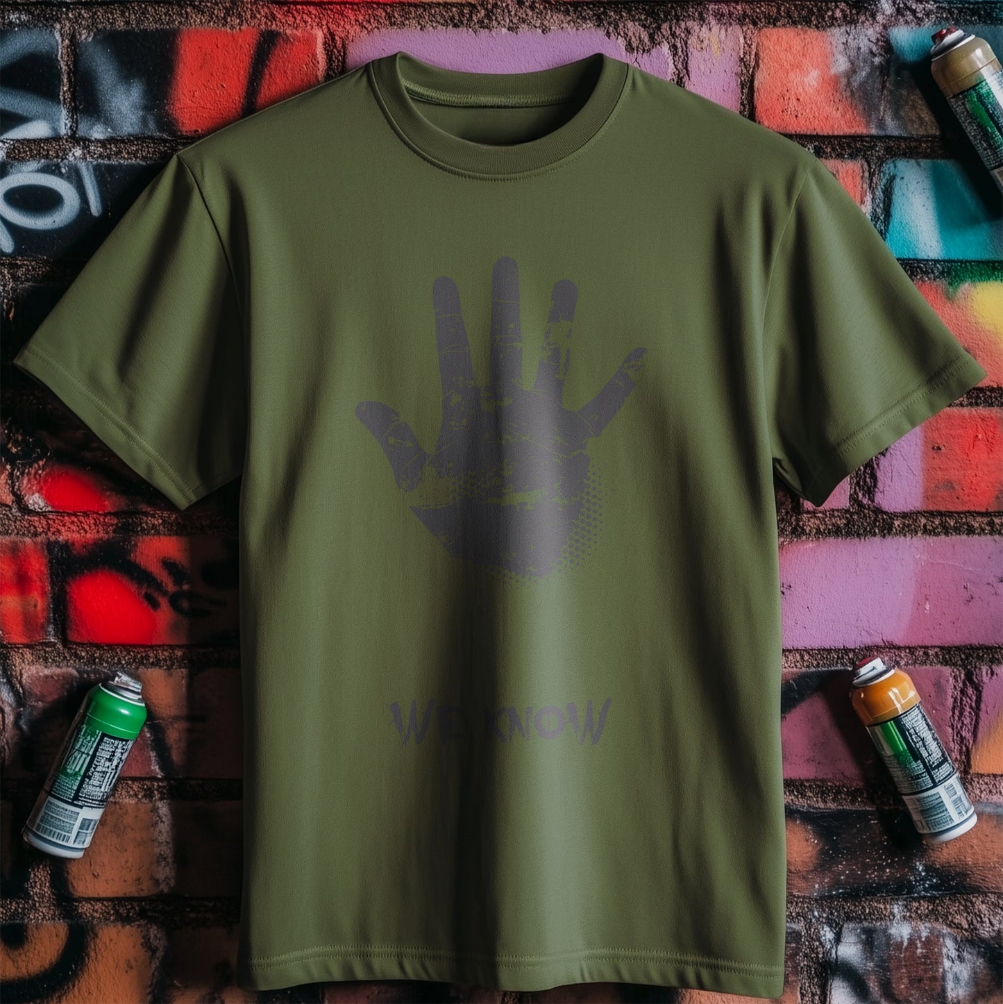 We Know T-Shirt - Graffiti Hand