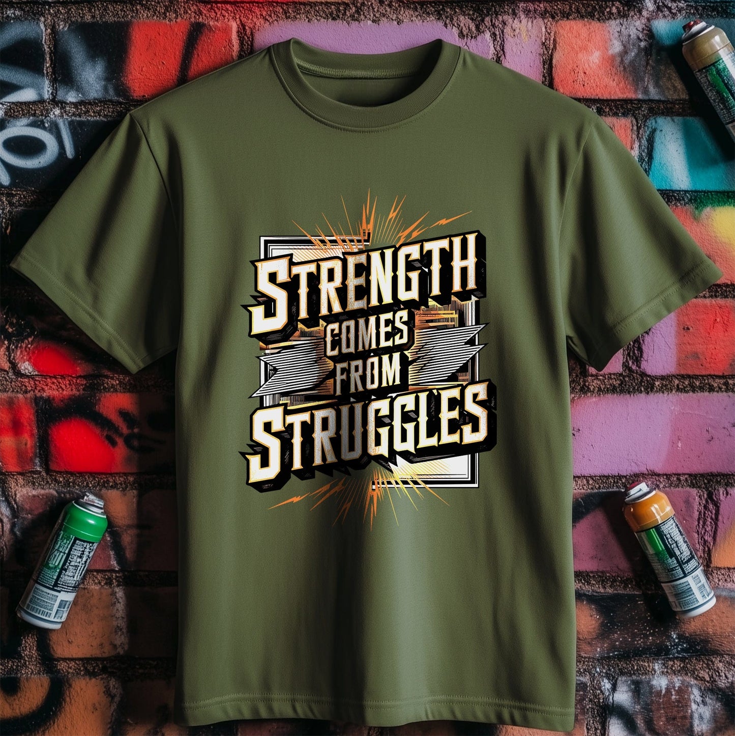 Motivation 63 T-Shirt Strength comes from struggles