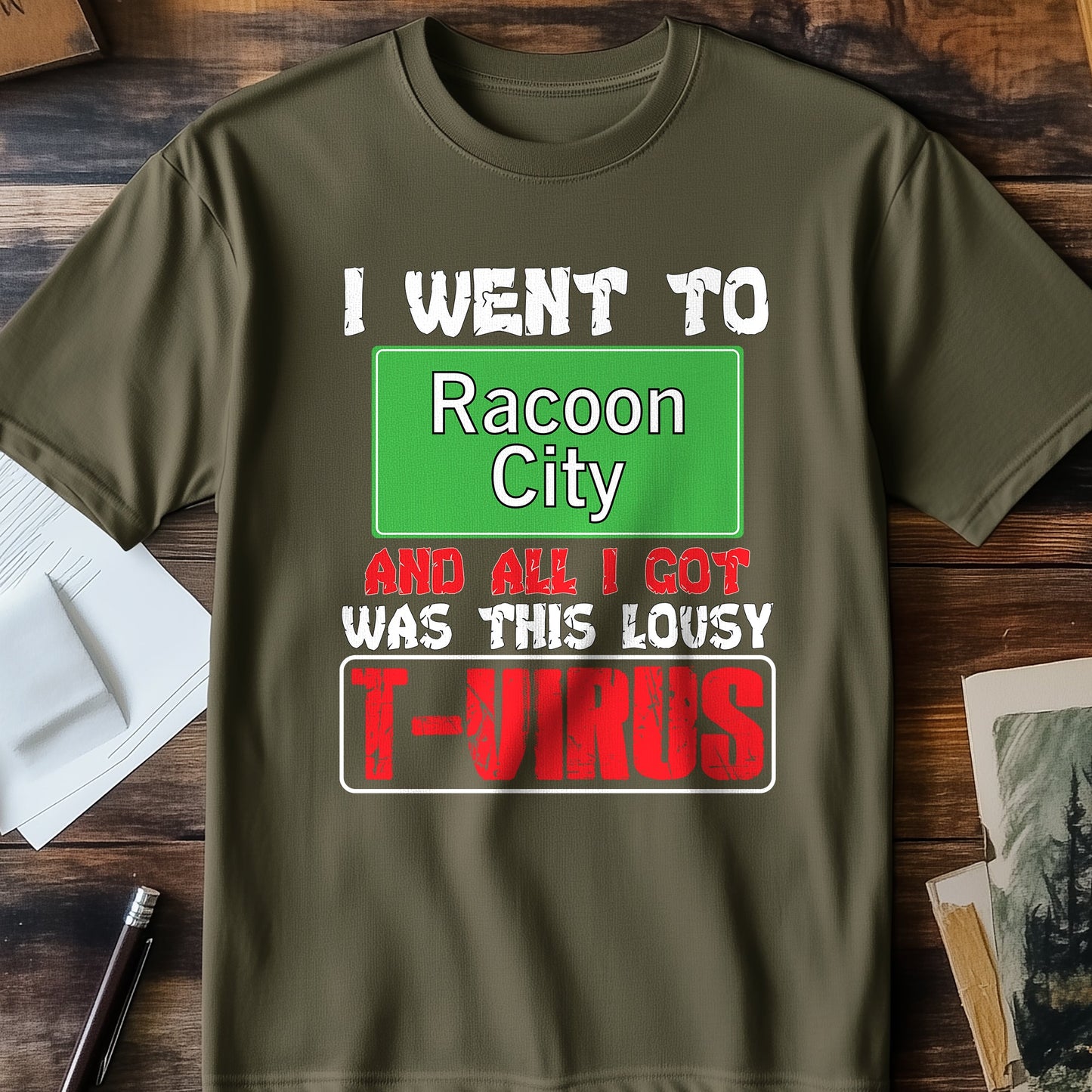 Raccoon T-Virus T-Shirt - Funny &