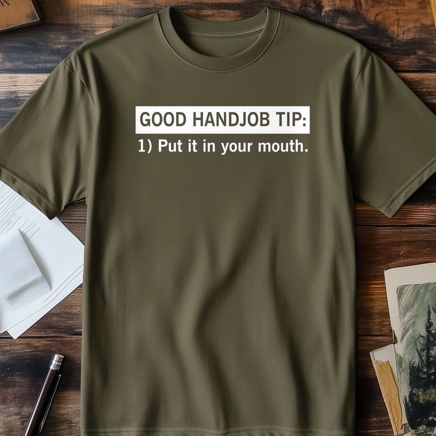 Handjob Tips T-Shirt - Hilarious and