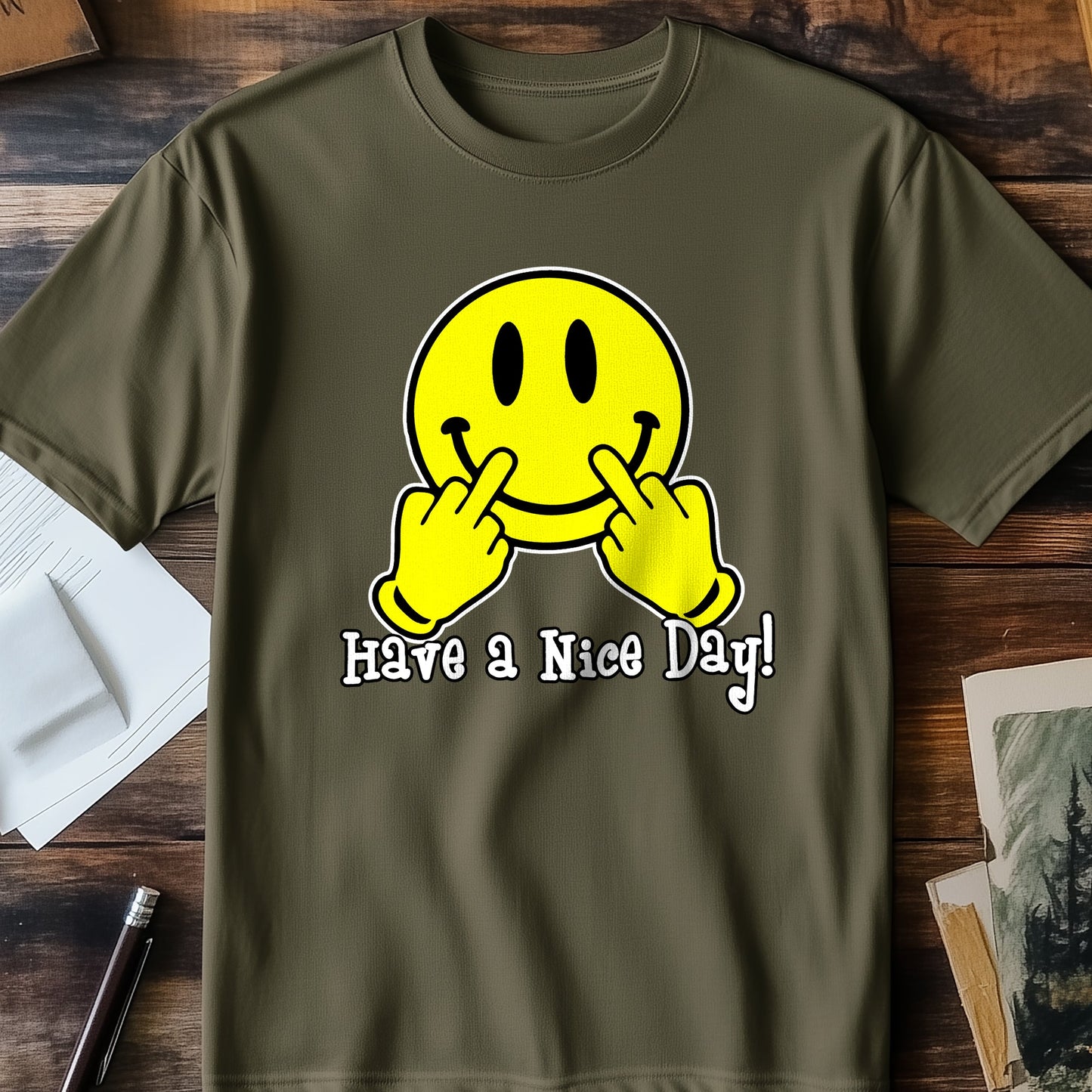 Nice Day Smiley Face T-Shirt - Spread