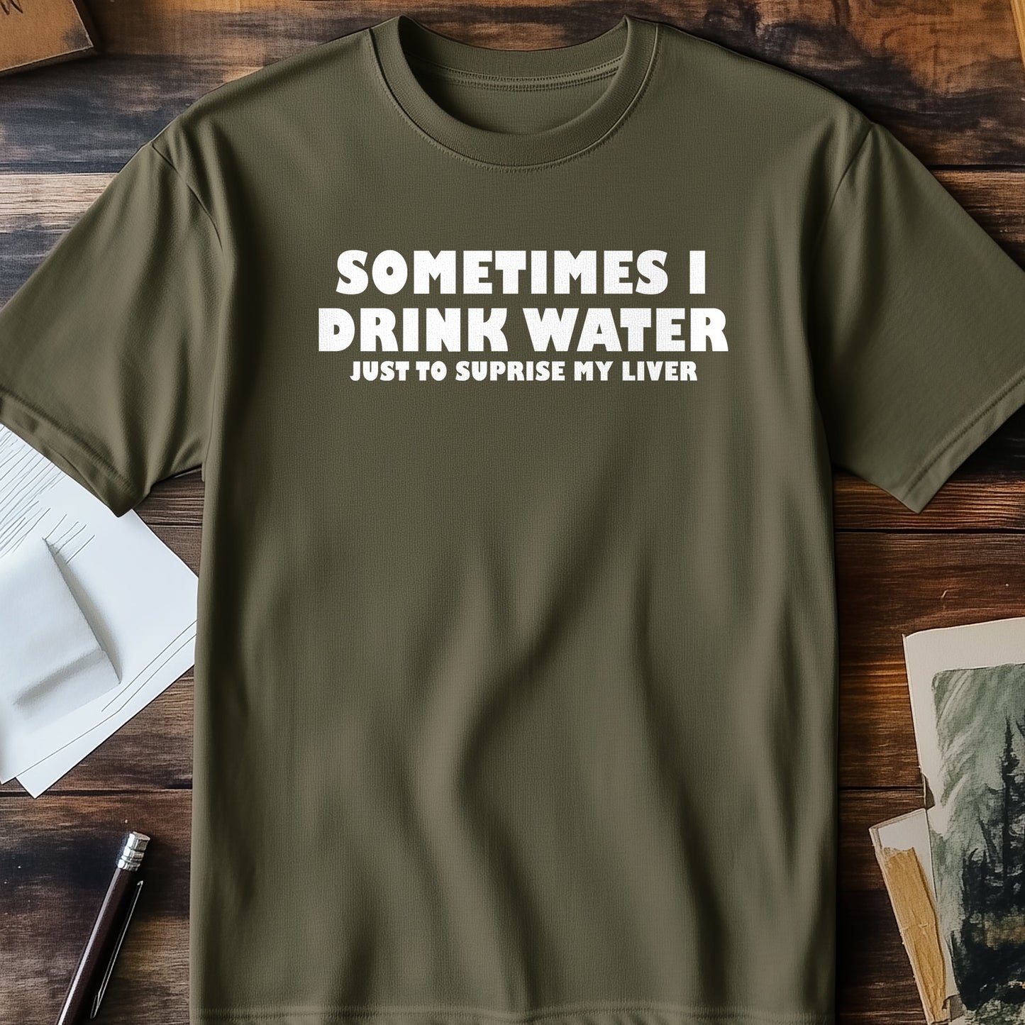 Sometimes I Drink Water T-Shirt -