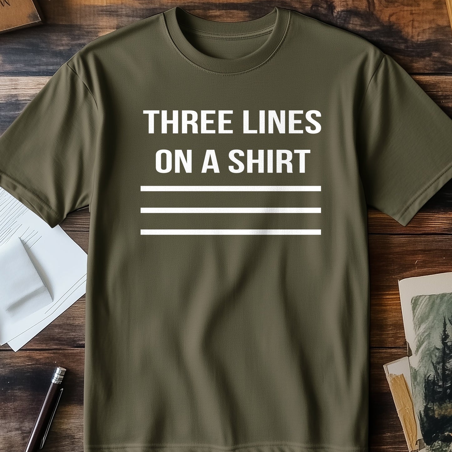 Three Lines T-Shirt – Minimalistic Yet
