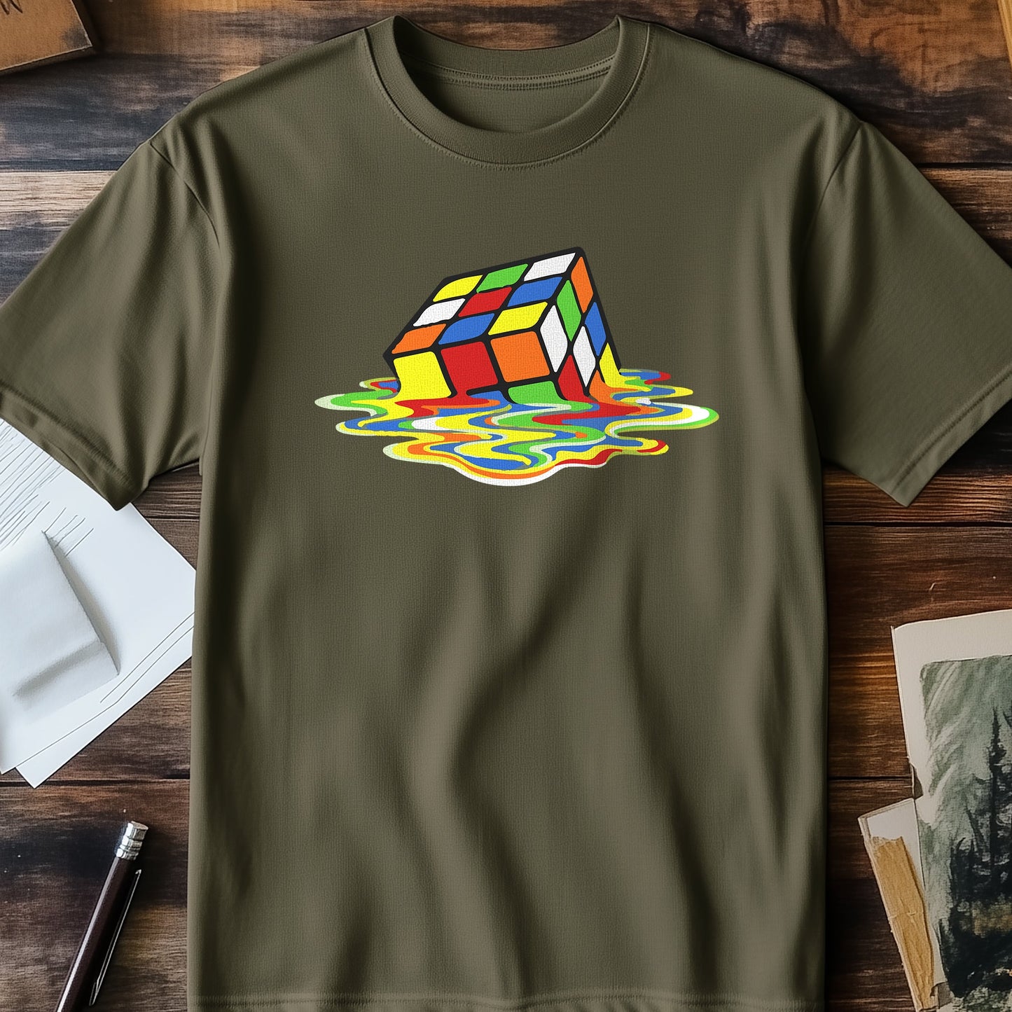 Melted Rubik's Cube T-shirt - Solve