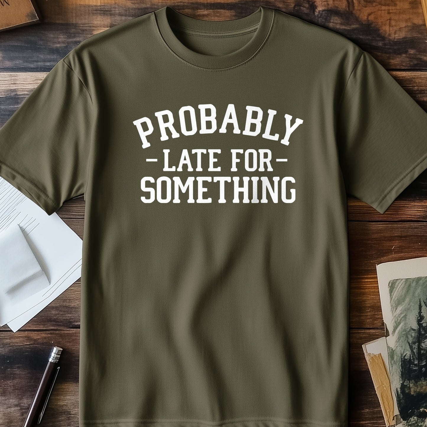 Probably Late T-shirt - Funny and