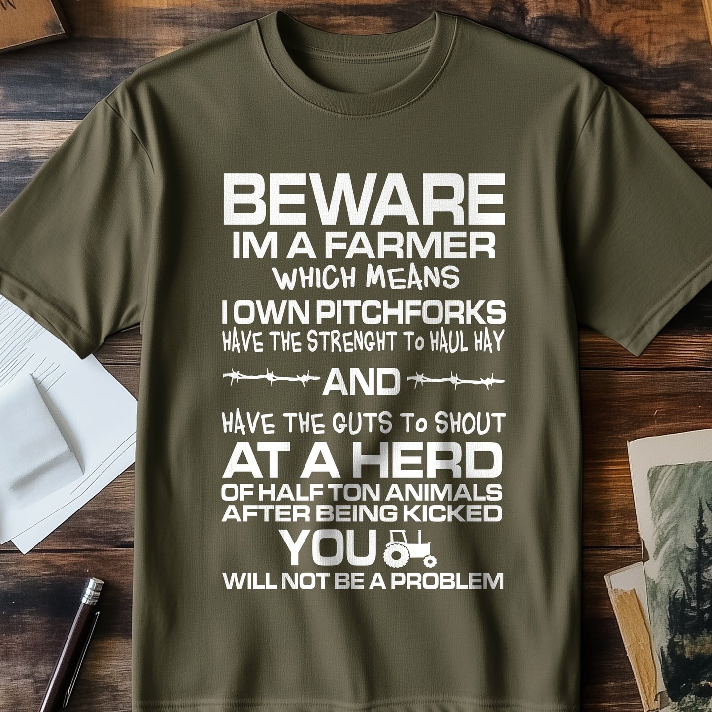 Beware! I’m a Farmer T-Shirt -
