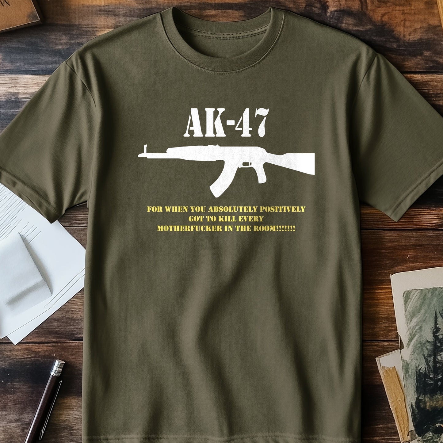 AK47 Gun T-shirt - Bangin' Design!