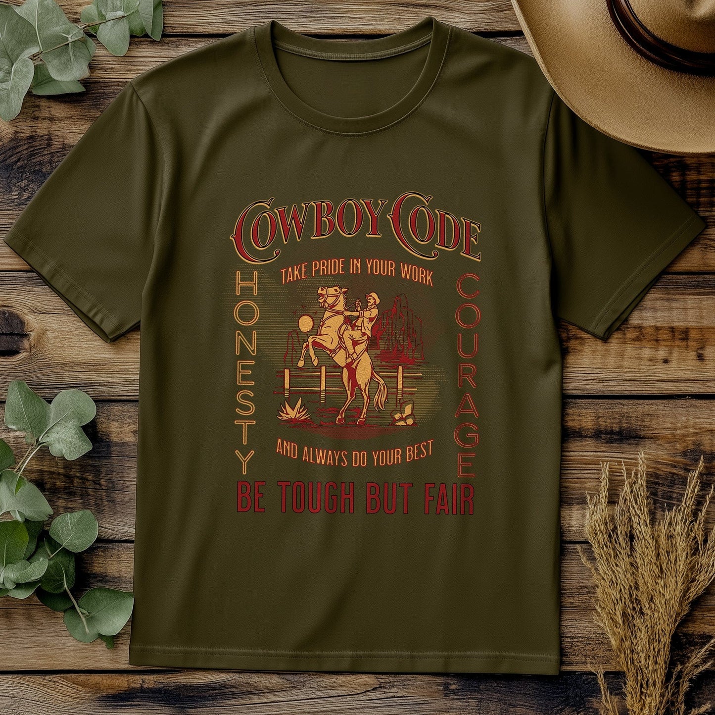 The Cowboy Code T-Shirt - Saddle Up
