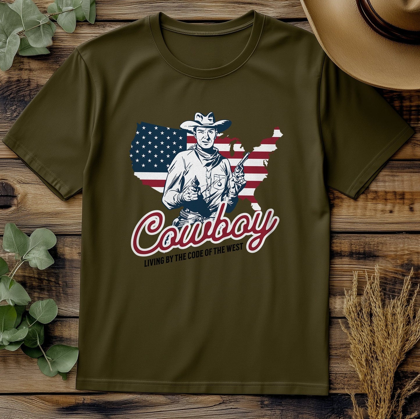 Living by the Code Cowboy T-shirt