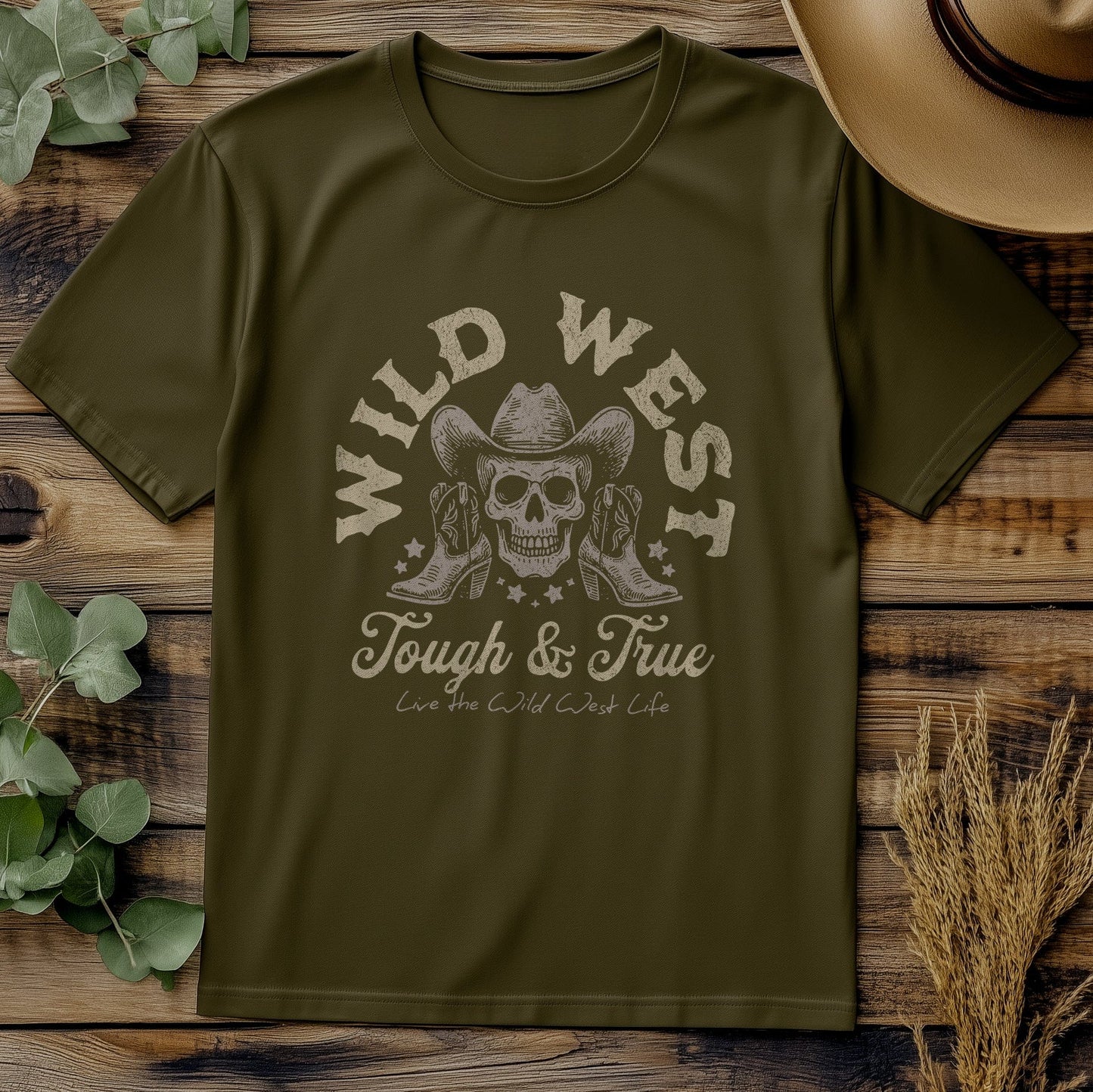 Wild West Skull Cowboy Hat t-shirt -