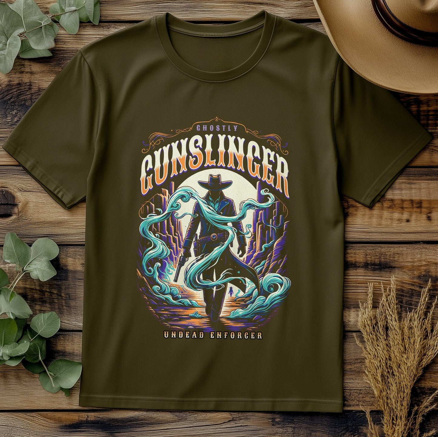 Ghostly Gunslinger T-shirt – Saddle Up