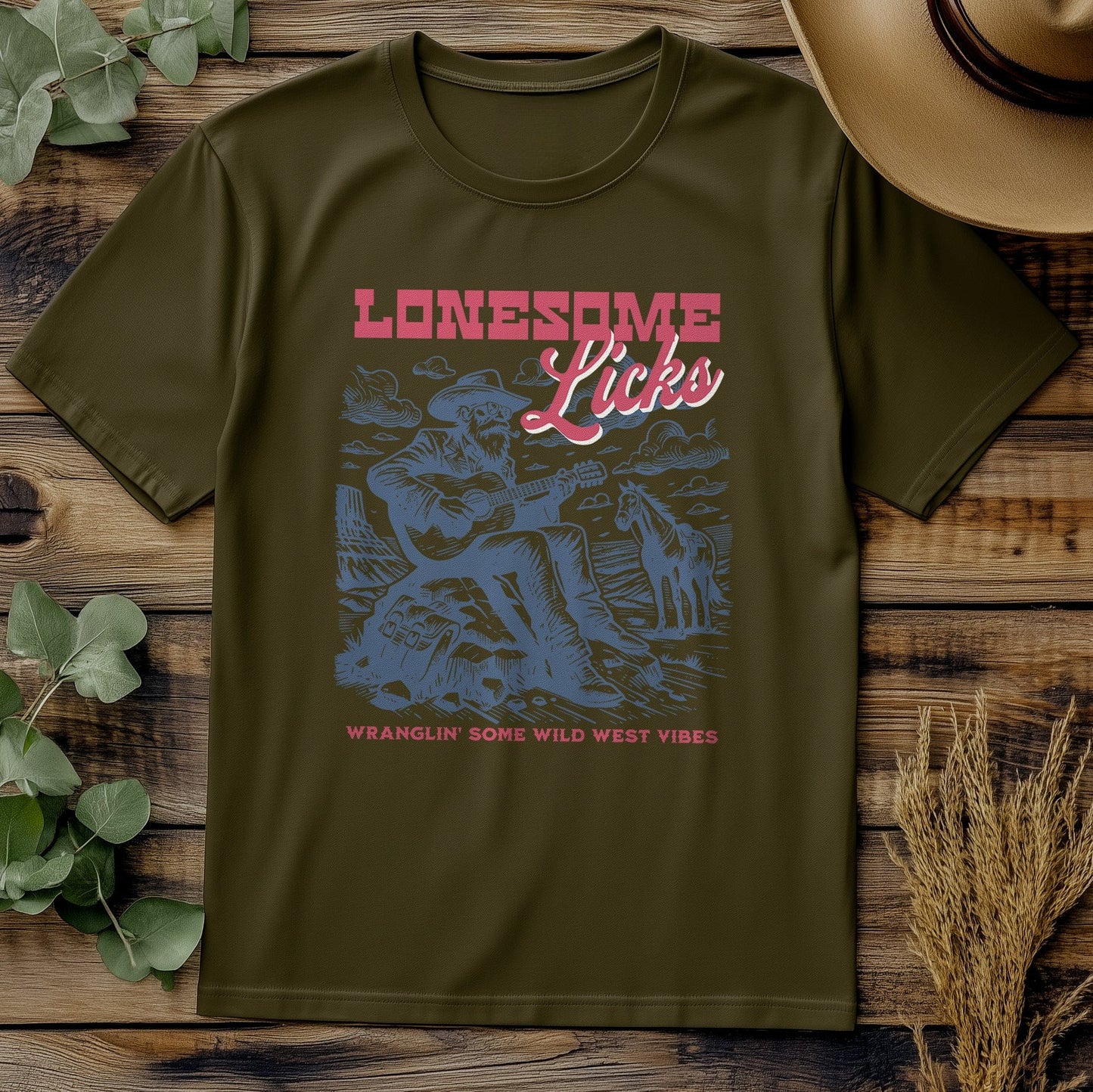 Lonesome Licks Cowboy T-Shirt