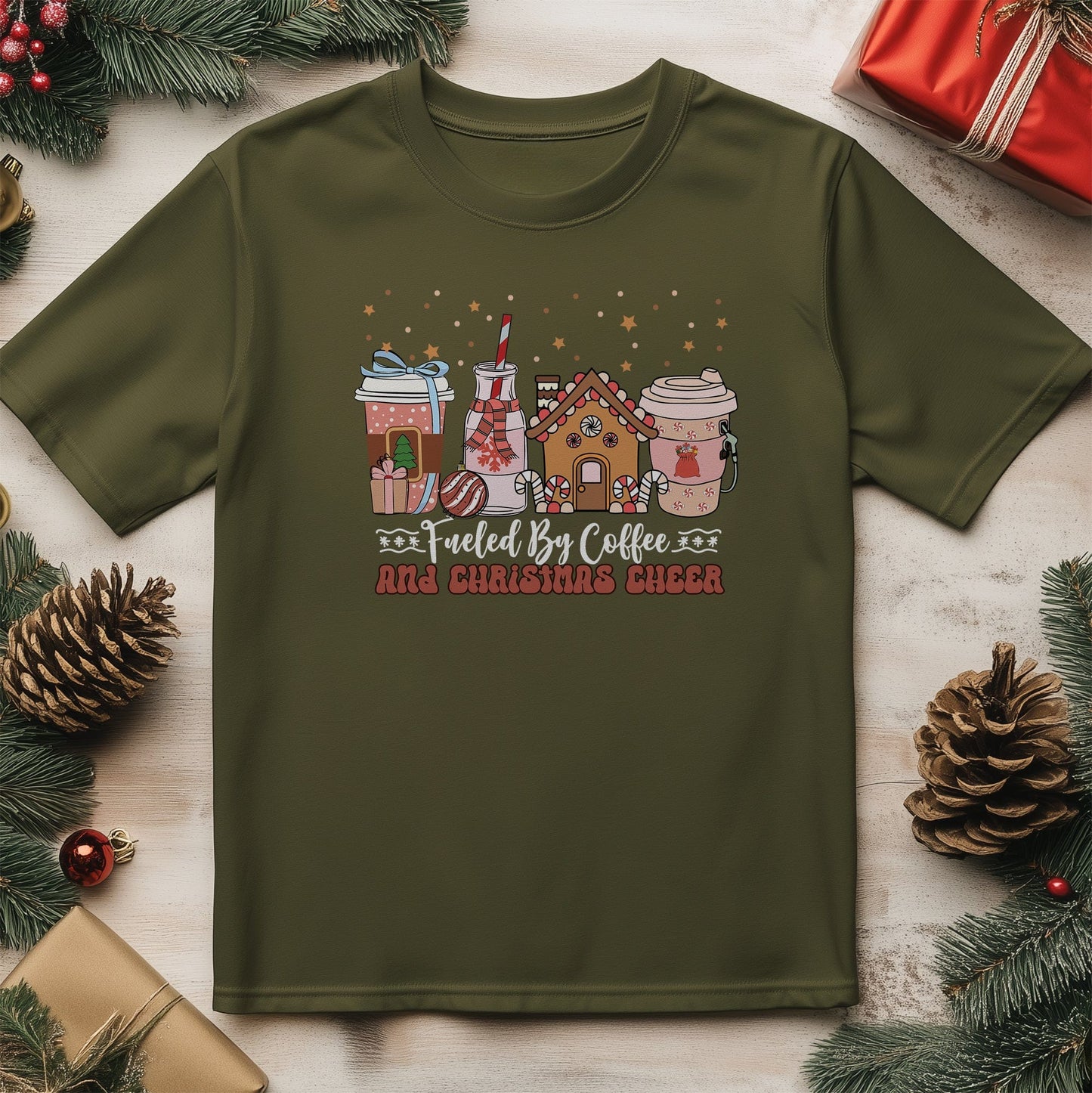 Coffee & Christmas Cheer T-Shirt -