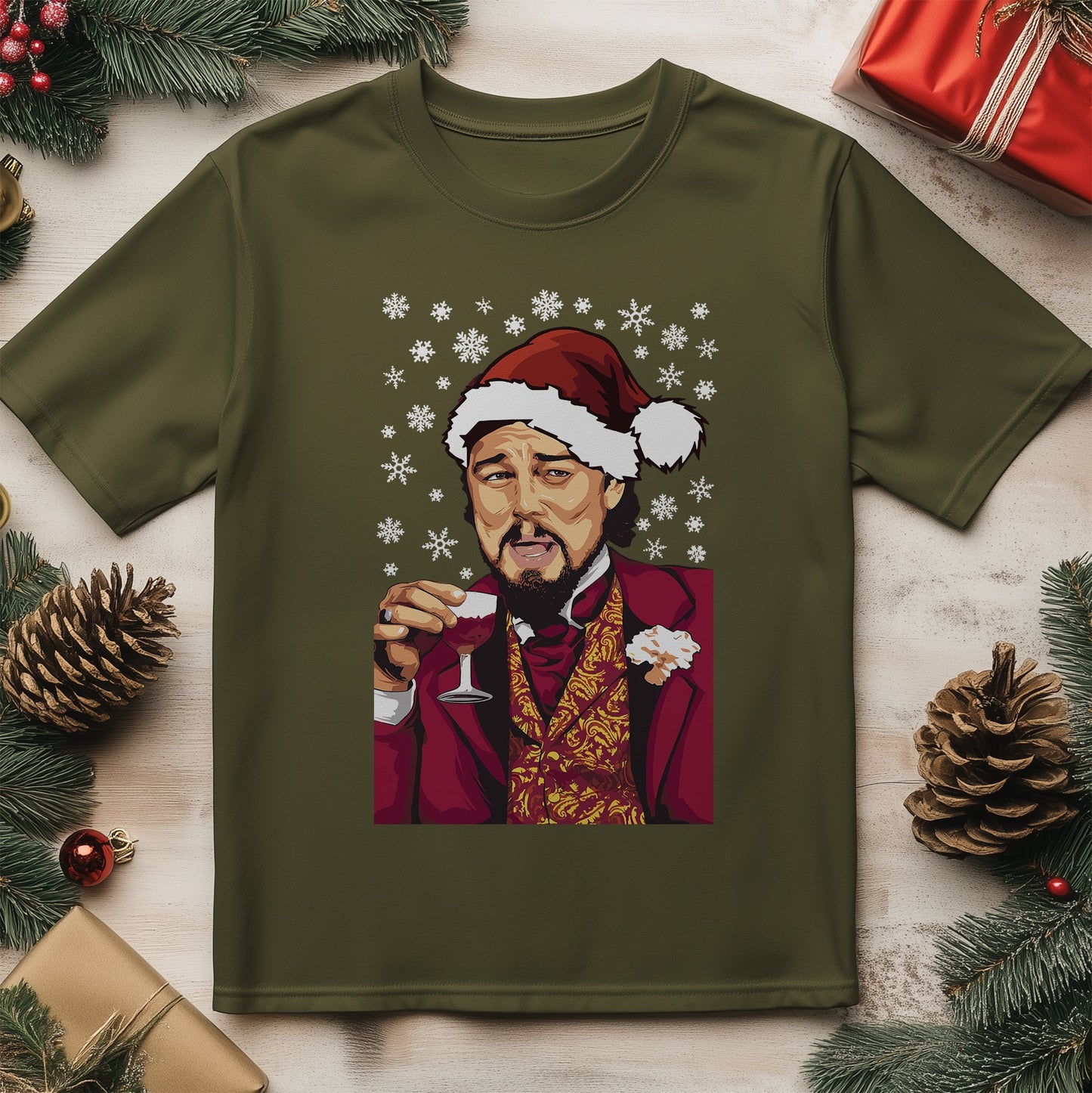 Leo Meme Xmas T-shirt - Sip &
