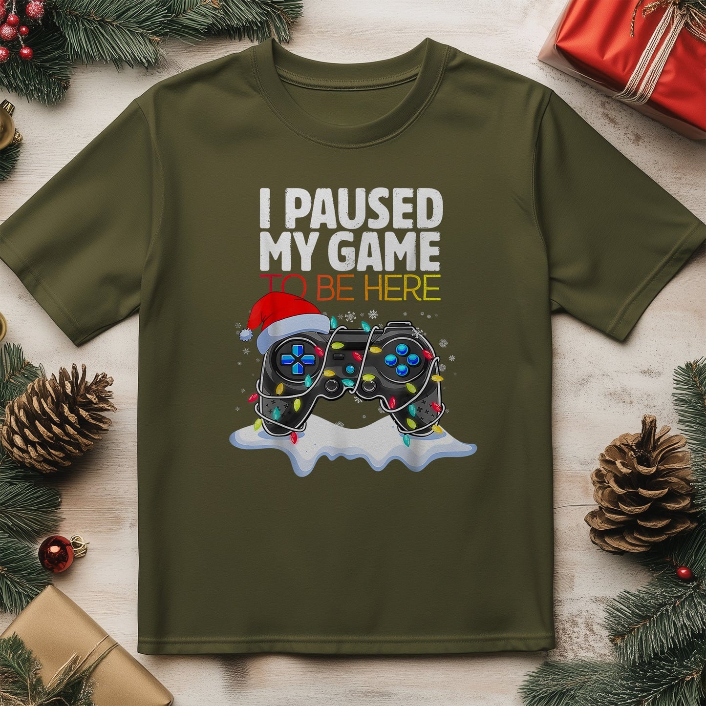 Christmas I Paused My Game T-Shirt