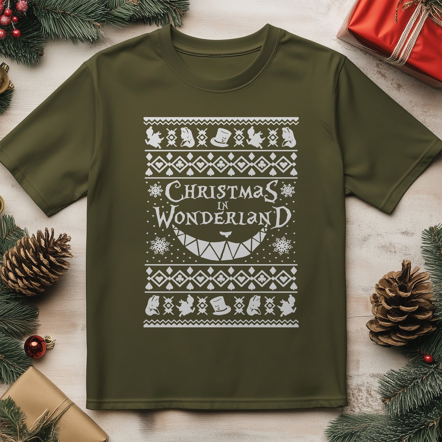 Alice Xmas Tee - Festive Wonderland