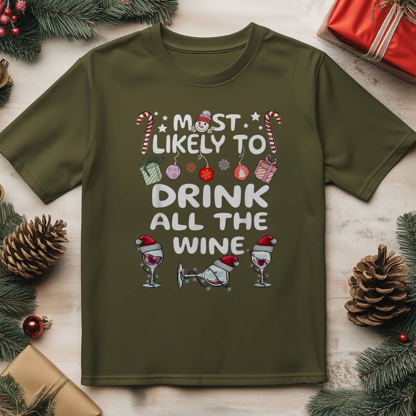 Most Likely To Drink T-Shirt - Wine