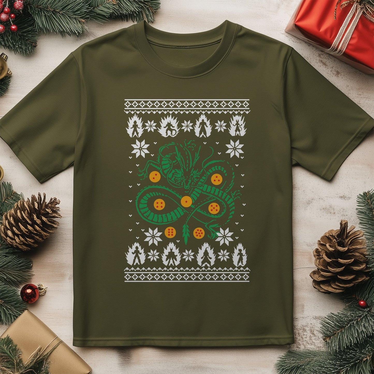 Green Dragon Christmas T-shirt -