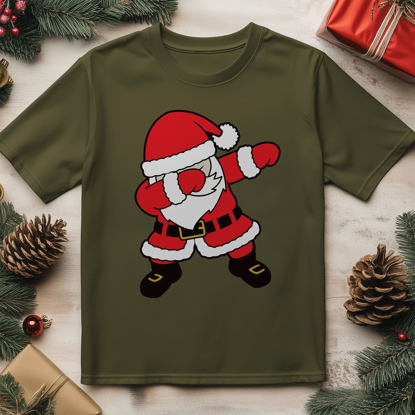 Dabbing Santa in Red Suit T-Shirt -