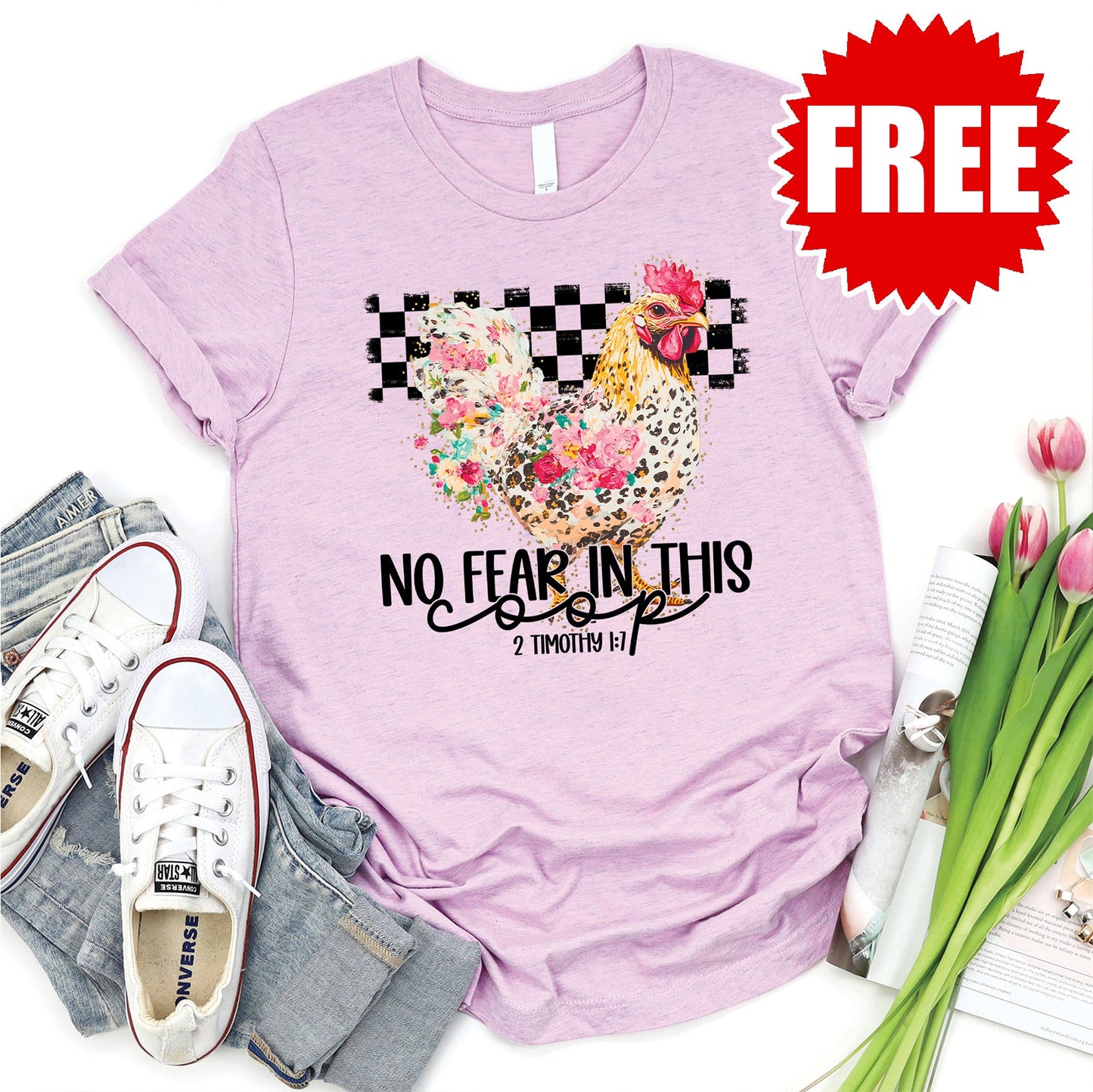 No Fear Tee - Heather Lilac - 0