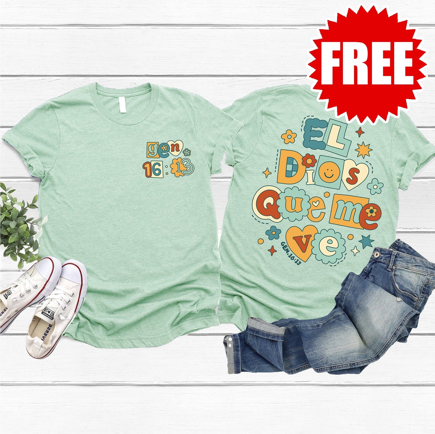 El Dios Tee - Heather Honeydew - 0