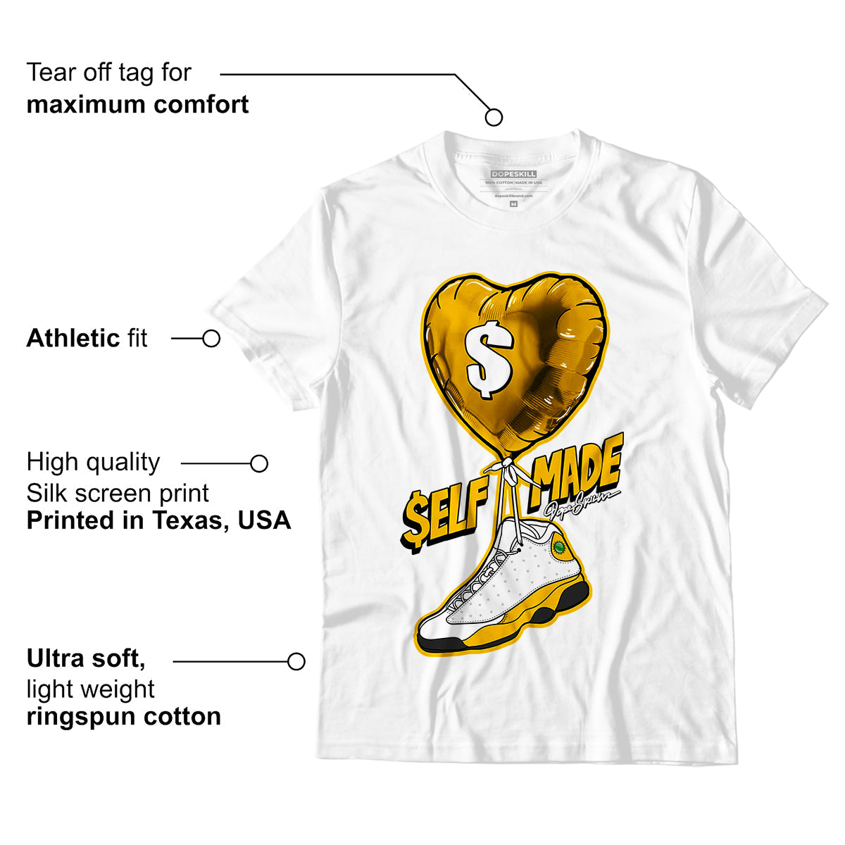 AJ 13 Del Sol DopeSkill T-Shirt Self Made Graphic