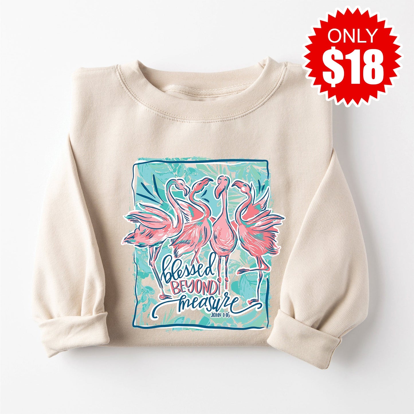 Blessed Beyond Measure Sweatshirt - Heather Dust - 18