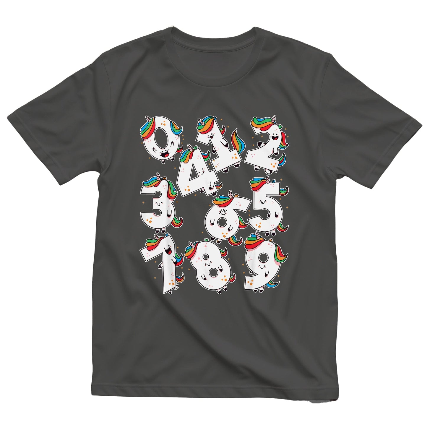 Unicorn Number Day Math Kids Tee