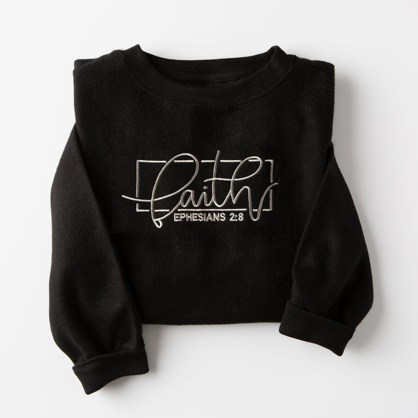 Embroidered Faith Fuzzy Sweatshirt