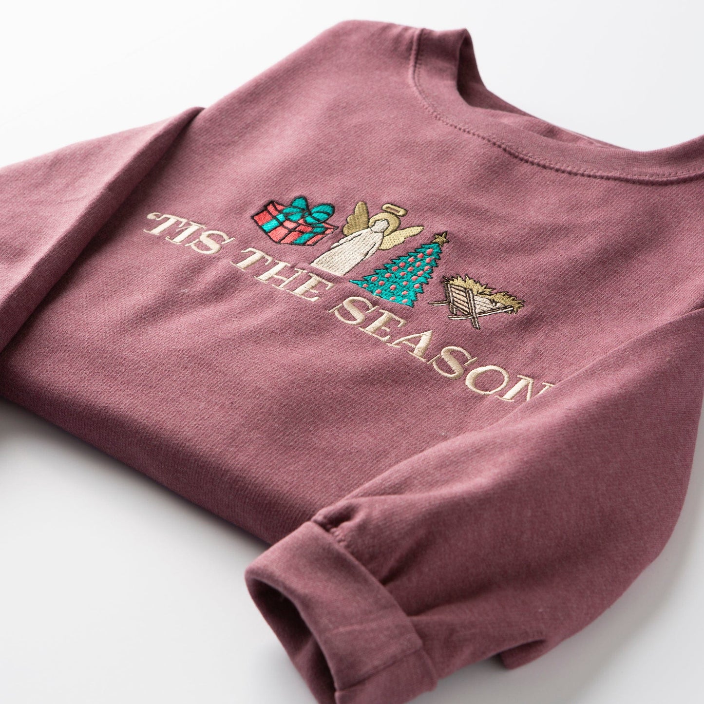 Embroidered Tis the Season Sweatshirt - 10