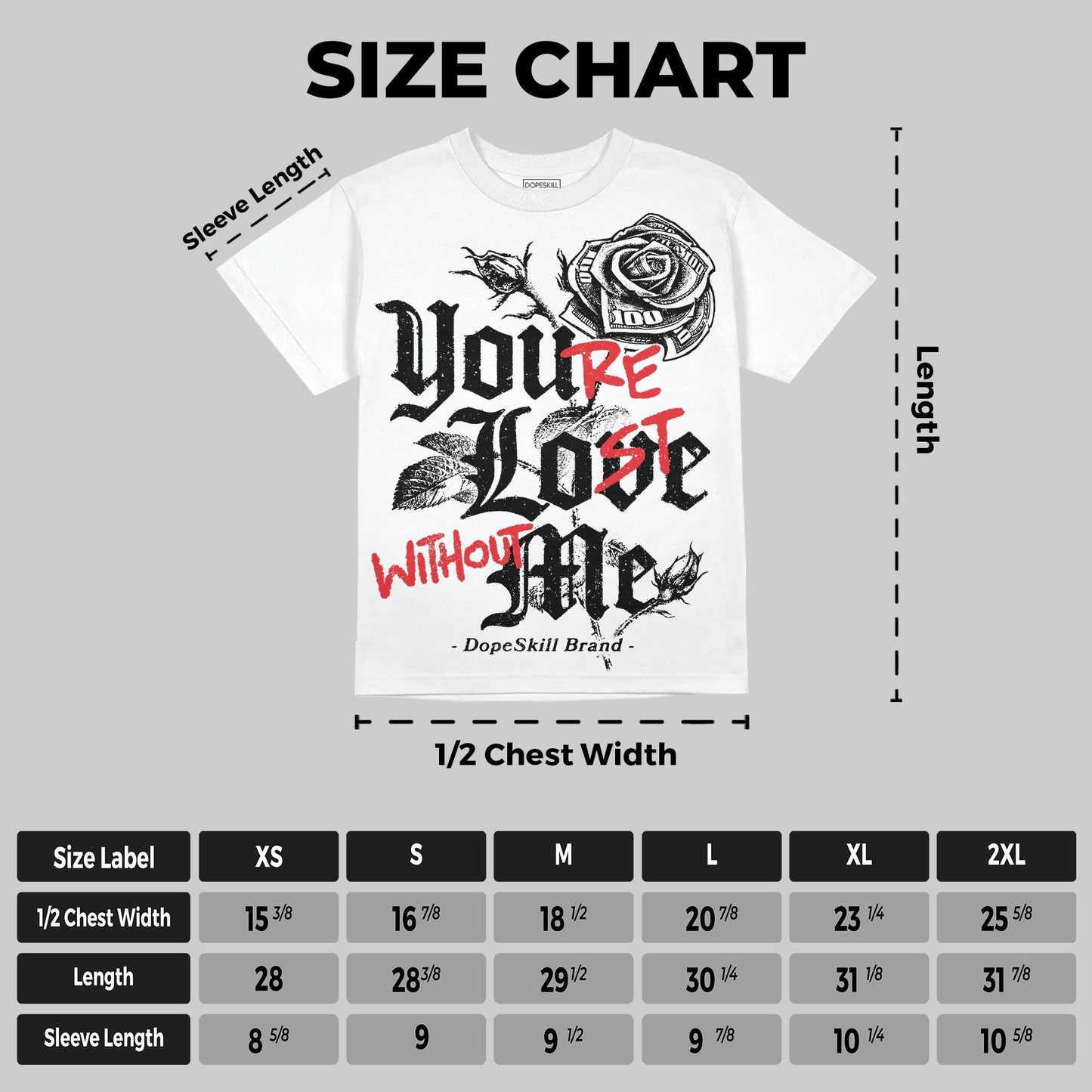 Dunk Panda White Black DopeSkill Oversize Print T-Shirt You’re Lost Without Me Graphic
