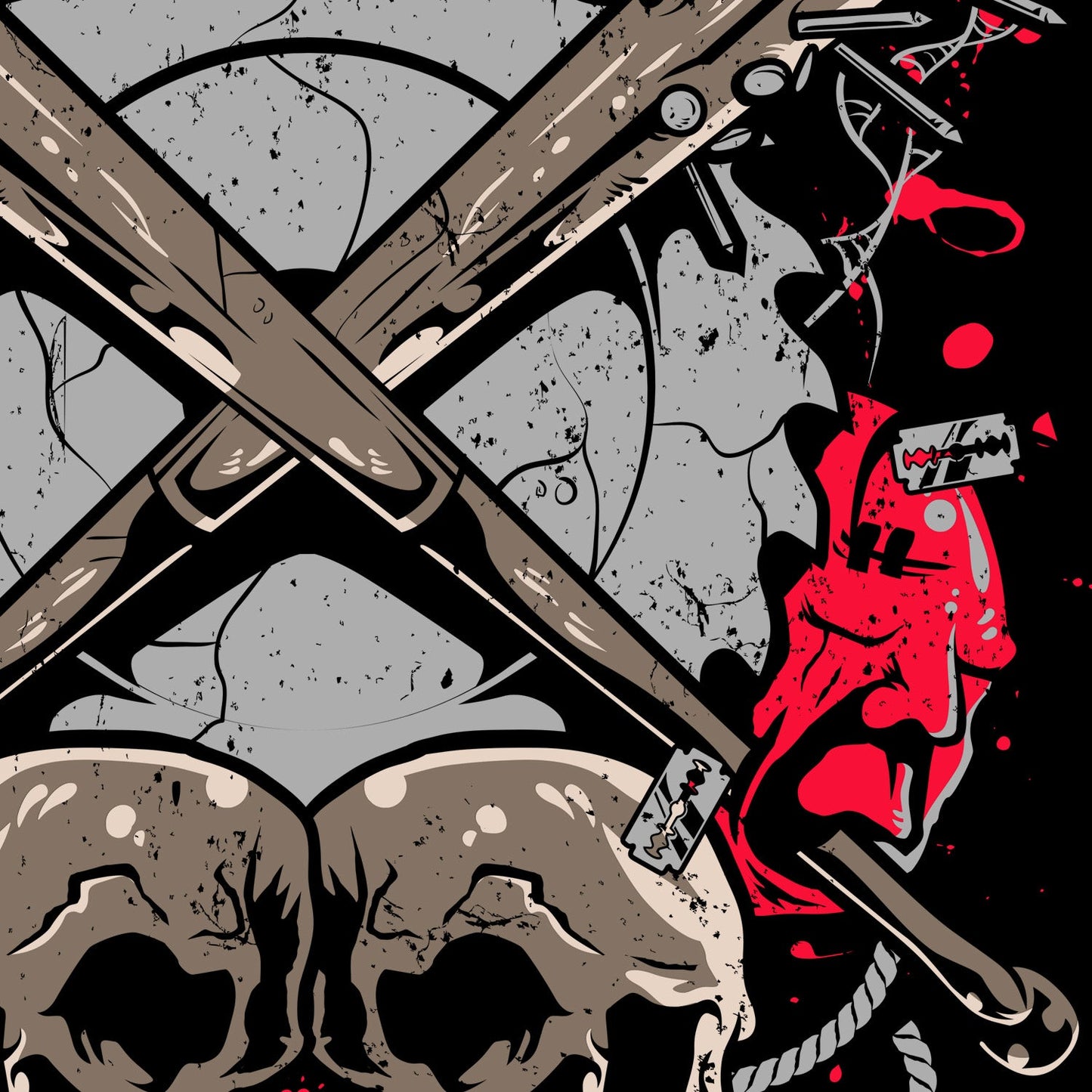 Necro "Gory Days Spike Bat" T-Shirt