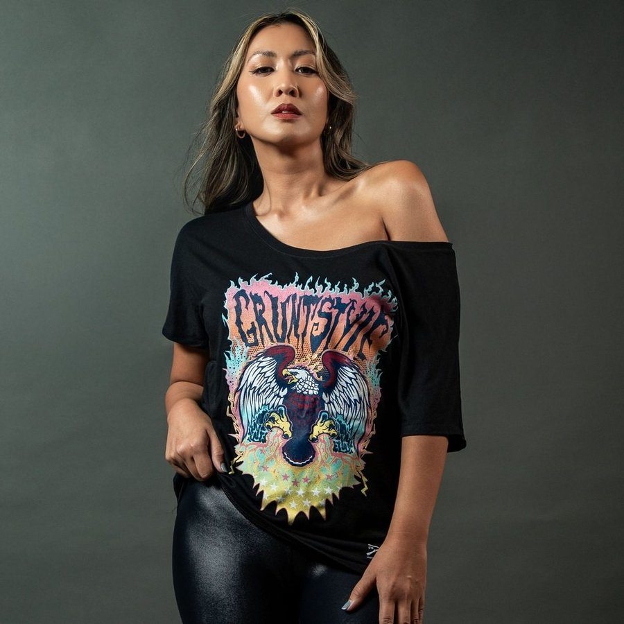 Women's Electric Eagle Slouchy T-Shirt - Black