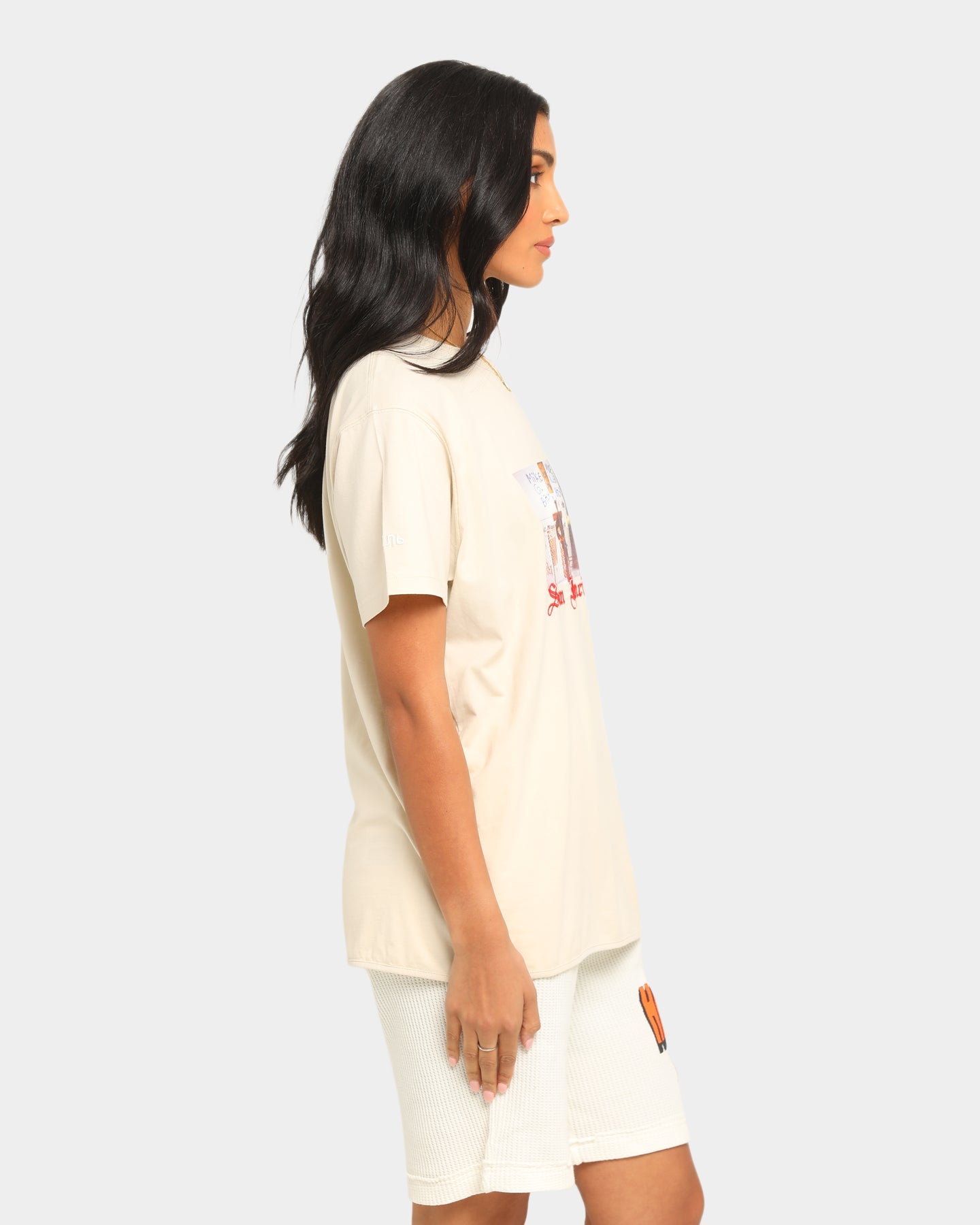 Heron Preston Dad Print Short Sleeve T-Shirt Beige Style001