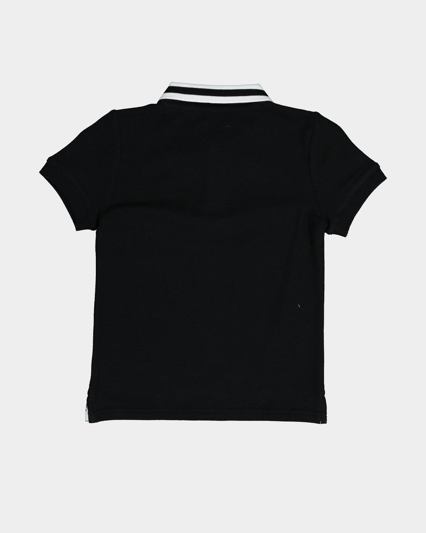 Lil Hommé Kid's Mono Short Sleeve Polo Shirt Black/White