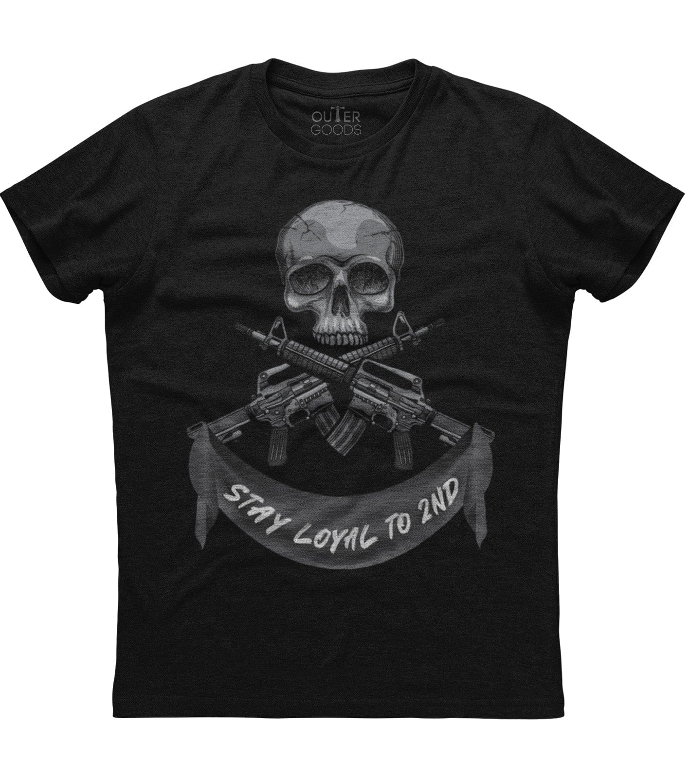 Stay Loyal To 2nd Amendment Guns Skull T-Shirt (O)